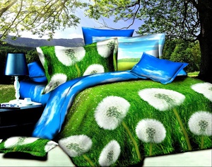 Постельное белье Valtery SF-08, Полисатин 3D, Семейный