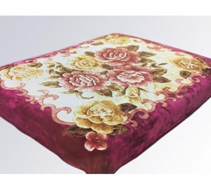 Плед "Орленок" Букет бордовый акрил (200*240 см.)