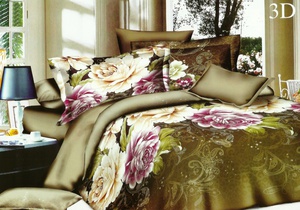 Постельное белье Valtery SF-20, Полисатин 3D, Семейный