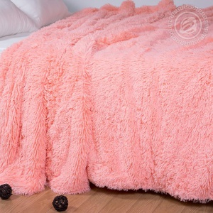 Покрывало меховое "АртПостель" Шиншилла розовое (220*220см.)