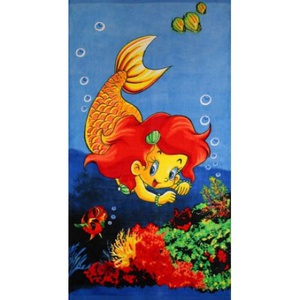 Полотенце пляжное махровое "Лейтекс" Русалочка (70*140см.)