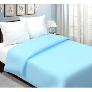 Наволочки поплиновые "Люксония" на молнии цвет голубой (50*70см.-2шт.)