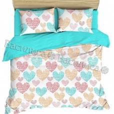 Постельное белье "Василиса" Любовь Бязь (Евро)