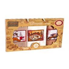 Набор вафельных полотенец "Дино-текс" Кофе (50*60-3шт.)