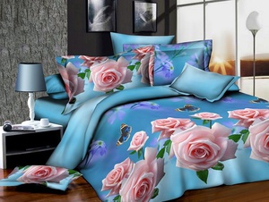 Постельное белье Valtery SF-13, Полисатин 3D, Семейный