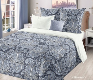 Постельное белье Valtery BR-51, Жаклин серый, Бязь, 2-спальный