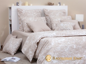 Постельное белье "Хлопковый Край" Эйрик беж Бязь-люкс (Дуэт (Семейный)