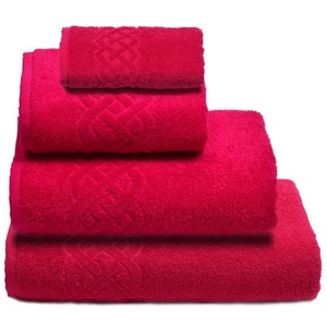Полотенце махровое "Cleanelly" Plait Малиновый (70*130см.)