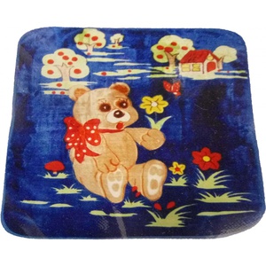 Плед детский "Орленок" Медвежонок в цветах синий акрил (110*140см.)