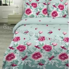 Постельное белье "Василиса" Пион и барбарис 1 Бязь (Евро)
