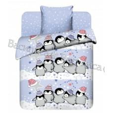 Постельное белье "Василек" Детский Зимние забавы Бязь (1,5-спальный)