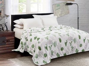 Плед велсофт Valtery Кактусы, 150*200