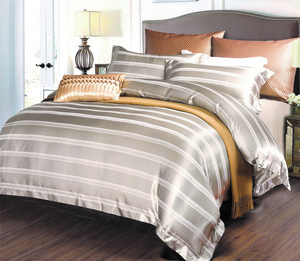 Постельное белье "Valtery" L-39 жаккард шелковый (Евро)