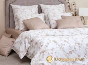 Постельное белье "Хлопковый Край" Амелия какао Сатин (2-спальный)