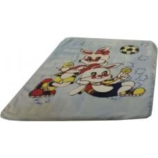 Плед детский "Орленок" Чемпионы футбола голубой акрил (110*140 см.)