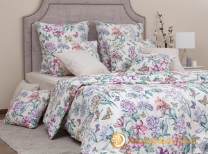 Постельное белье "Хлопковый Край" Флоретта беж Бязь-люкс (2-спальный)