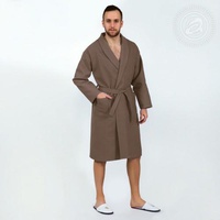 Халат мужской "АртПостель" Банный с воротником цвет Коричневый (L/XL)