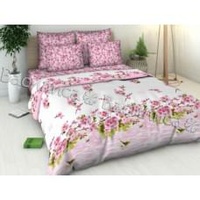 Постельное белье "Василиса" Цветение персика Бязь (Евро)