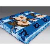 Плед "Орленок" Лилия синий акрил (200*240 см.)