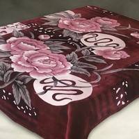 Плед "Орленок" Пузыри бордовый акрил (150*200 см.)