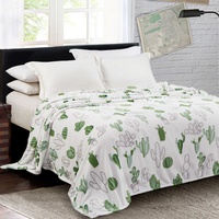 Плед велсофт Valtery Кактусы, 150*200