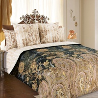 Постельное белье "Текс-Дизайн" Музей коричневый Перкаль (Евро)