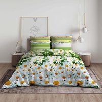 Постельное белье "Василиса" Ромашковый вальс Бязь (Дуэт (Семейный)