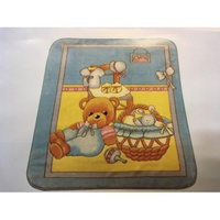 Плед детский "Орленок" Ласковый мишка голубой акрил (110*140см.)