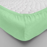 Простынь на резинке "Люксония" цвет Ментол Трикотаж (180*200см.)