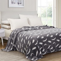 Плед велсофт Вальтери Серое перо, 150*210