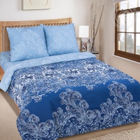 Постельное белье "АртПостель" Синий узор Поплин (2-спальный)
