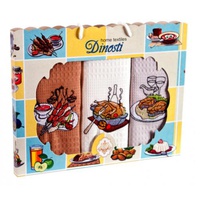 Набор вафельных полотенец "Дино-текс" Блюда (50*60-3шт.)