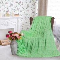 Плед "КомфортТекс" длинный ворс Premium цвет салатовый (220*240см.)