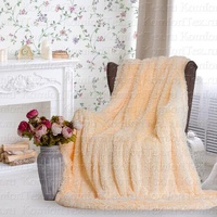 Плед "КомфортТекс" длинный ворс Premium цвет карамельный (220*240см.)