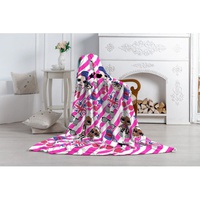 Плед флисовый "Протекс" Павлинка Куклы LOL фуксия (130*170см.)