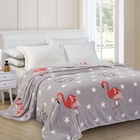 Плед велсофт Valtery Фламинго, 200*220