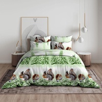 Постельное белье "Василиса" Белочки 2 Бязь (Евро)