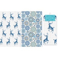 Набор вафельных полотенец "НордТекс" Новогодние олени (40*70-2шт.)