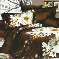 Постельное белье Valtery SF-04, Полисатин 3D, Семейный