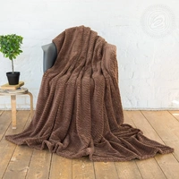 Плед флисовый АртПостель Роскошь цвет Кофе, 200*220