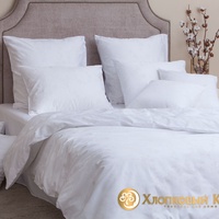 Постельное белье "Хлопковый Край" Амелия белый Сатин (Евро)