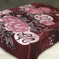 Плед "Орленок" Пузыри бордовый акрил (160*220 см.)