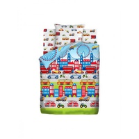 Постельное белье "ПромТоргСервис" Детский Непоседа Автопарк с наволочками 50/70 Бязь (1,5-спальный)