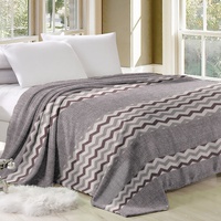 Плед велсофт Valtery Зигзаги, 200*220