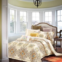 Постельное белье "Valtery" 110-90 сатин с вышивкой, отделка гобеленом (2-спальный)