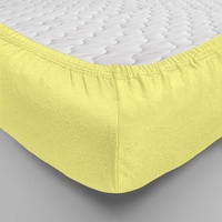 Простынь на резинке "Люксония" цвет Желтый Трикотаж (120*200см.)