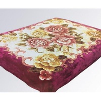 Плед "Орленок" Букет бордовый акрил (200*240 см.)