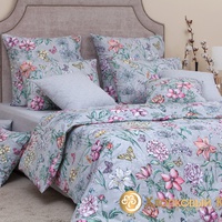 Постельное белье "Хлопковый Край" Флоретта грей Бязь-люкс (Дуэт (Семейный)