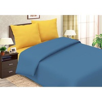 Наволочки поплиновые "Люксония" на молнии цвет индиго (70*70см.-2шт.)