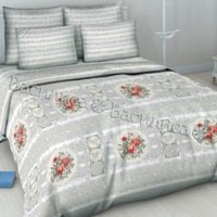 Постельное белье "Василиса" Королевский фарфор 1 Бязь (Дуэт (Семейный))